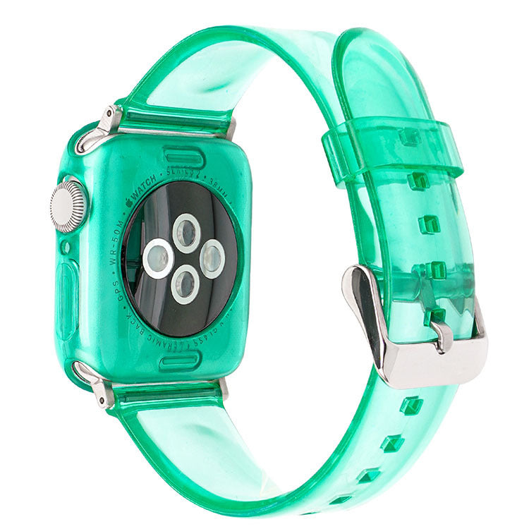 Silicone Solid Color Transparent Strap Case