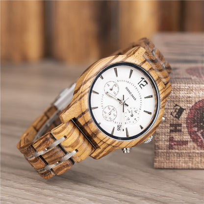 Reloj electrónico de madera