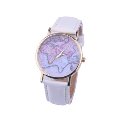 Reloj con mapa de China, reloj con mapa del mundo, reloj con cinturón popular para estudiantes