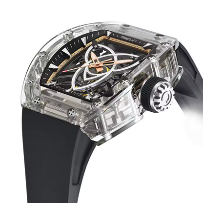 CRONUSART Obsidian Black Luxury Automatic Mechanical Watch