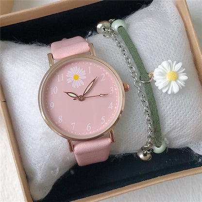 All-match Fashion Trendy Girls' Cute Quartz Watch Set