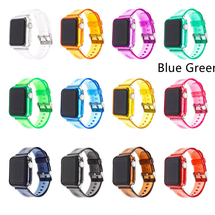 Silicone Solid Color Transparent Strap Case