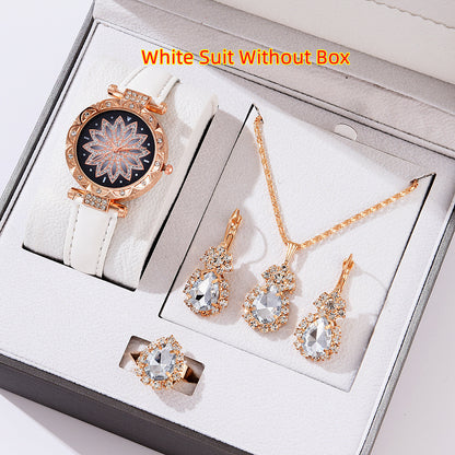 Conjunto de pulsera y reloj de cuarzo para mujer