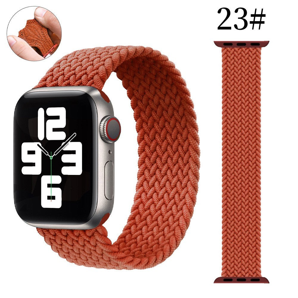 Compatible con Apple, adecuado para correa de iwatch, correa de nailon elástica simple tejida para Apple Watch, correa de nailon para Apple