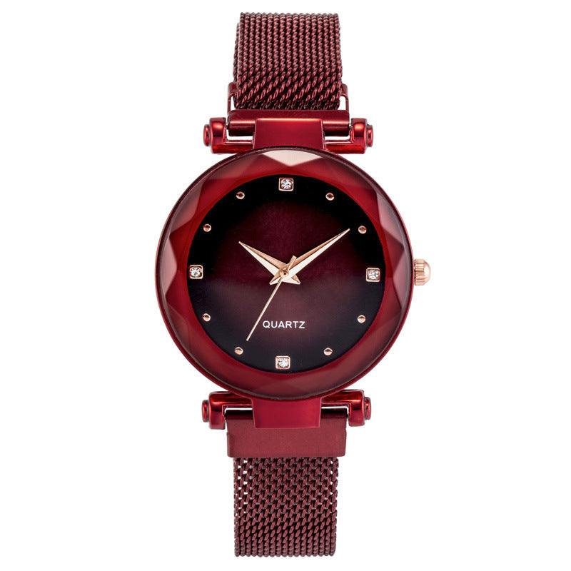 Women's Starry Quartz Lazy Magnet Strap Iron-absorbing Watch