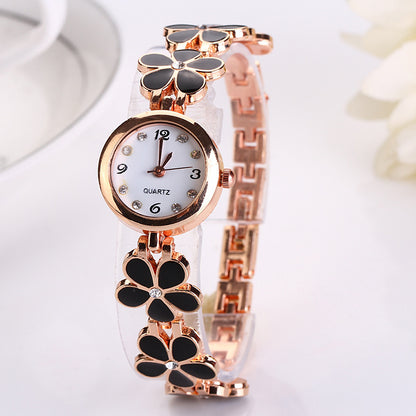 Lvpai Nuevo reloj de pulsera de lujo de moda informal con correa de flores, reloj de pulsera elegante de cuarzo para mujer, reloj de regalo