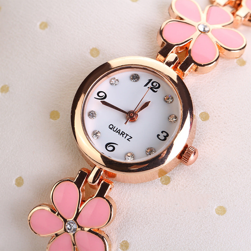 Lvpai Nuevo reloj de pulsera de lujo de moda informal con correa de flores, reloj de pulsera elegante de cuarzo para mujer, reloj de regalo