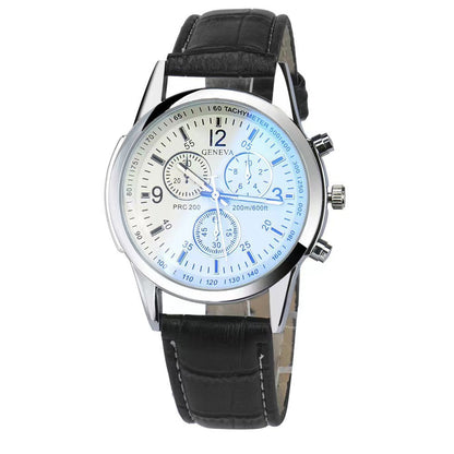 Reloj para hombre, 3 piezas, cristal de luz azul