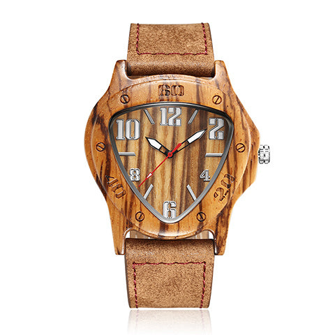 Men's Triangle Wooden Watch European And American Foreign Trade Atmosphere