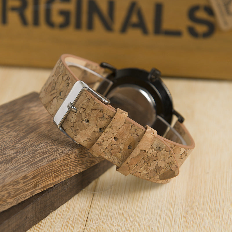 Cork with bamboo movement