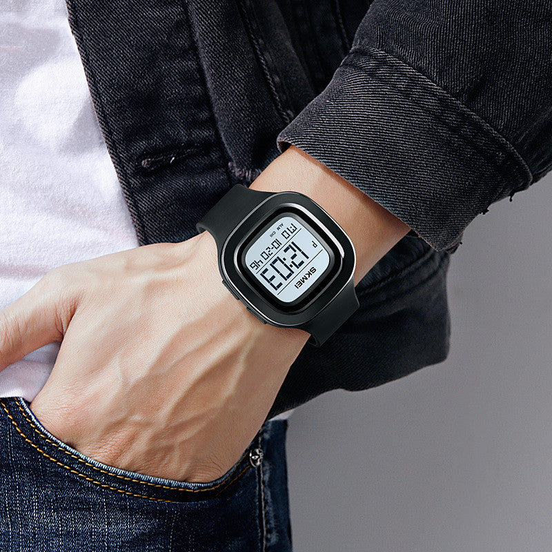 Men's Fashion Casual Square Electronic Sports Watch