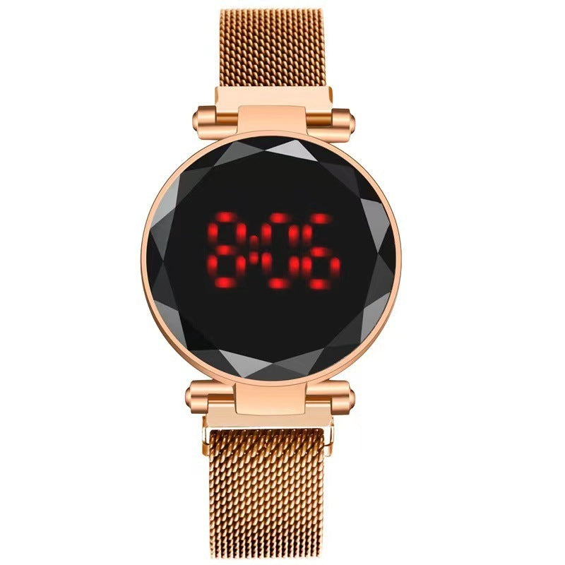 Reloj de mujer de dos piezas, informal, bonito, a la moda, combinable, electrónico