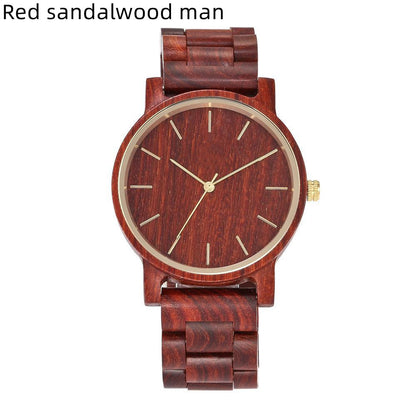 Reloj de madera vintage informal de moda