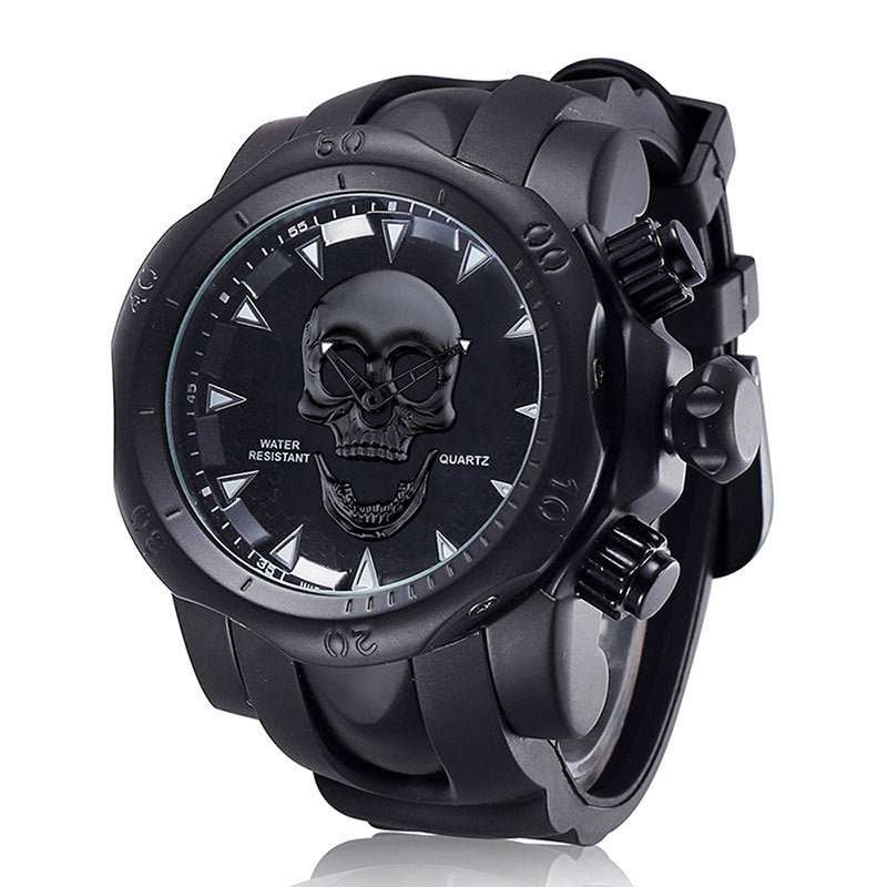 Men's Watch Personality Taro Big Dial Silicone with Quartz Watch