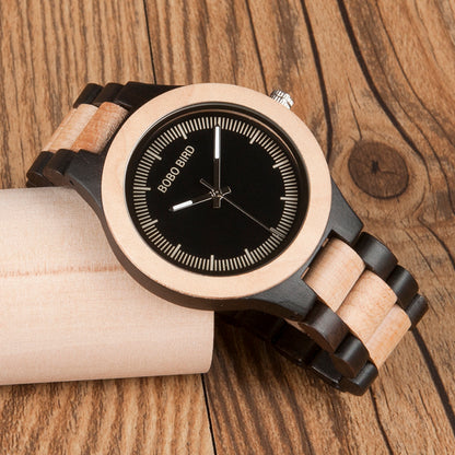 Reloj de madera para hombre joven literario BOBO BIRD