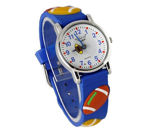 Reloj de silicona con dibujos animados para niños.