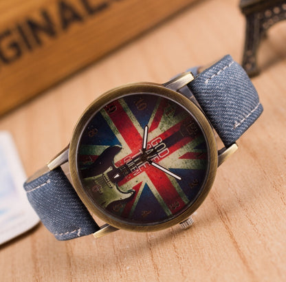 Reloj de pulsera con la bandera del Reino Unido