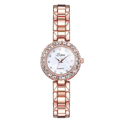 Relojes-Conjunto Brazalete Reloj Pulsera Reloj de Pulsera Cuarzo Mujer Moda Señoras Marca Lujo