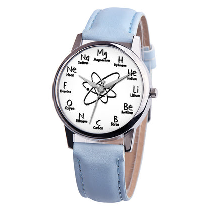 Reloj de moda molecular químico Reloj de mujer Reloj de estudiante