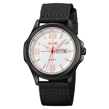 Reloj de pulsera clásico para hombre, redondo, luminoso, resistente al agua, de cuarzo