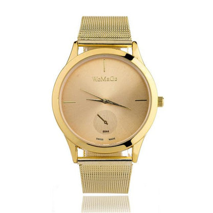 Reloj de malla con correa de aleación de moda, relojes unisex para mujer, reloj de cuarzo de estilo minimalista, reloj femenino, relojes para mujer 