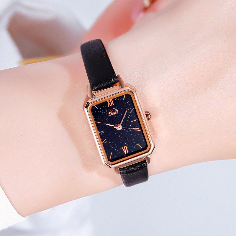 Reloj de cuarzo cuadrado vintage GEDI