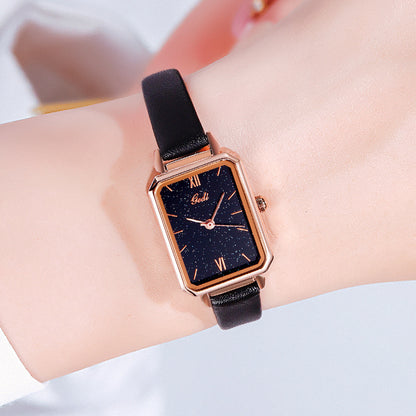 Reloj de cuarzo cuadrado vintage GEDI
