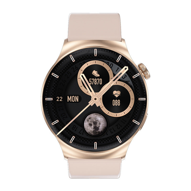 Reloj inteligente con llamadas por Bluetooth, asistente femenina, pulsera de presión arterial y frecuencia cardíaca, multideporte