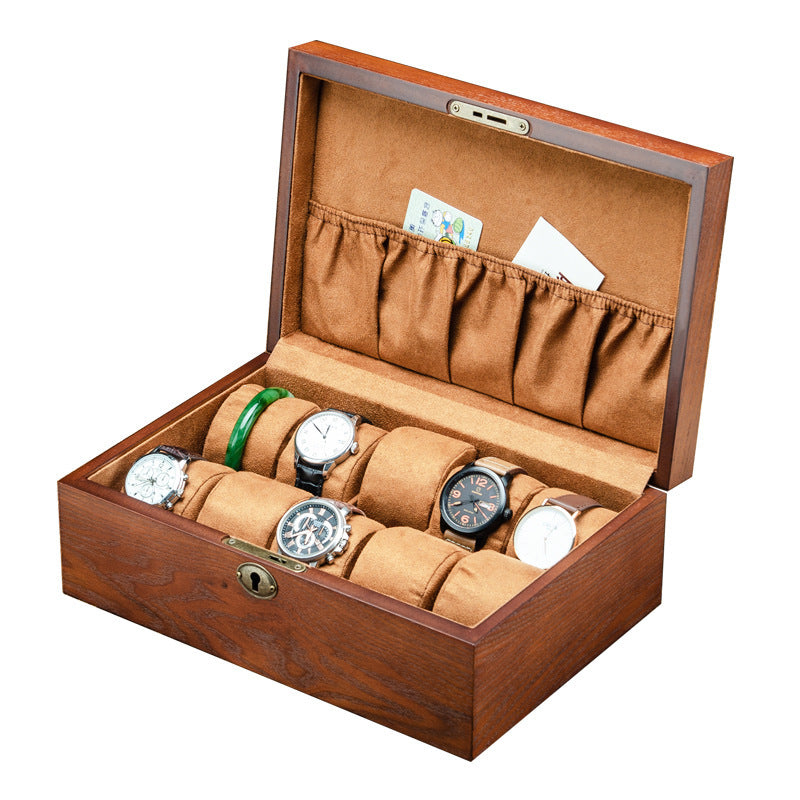 Simple bracelet display solid wood watch box