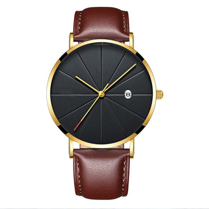 Reloj de calendario simple para hombre, creativo, de cuarzo, resistente al agua