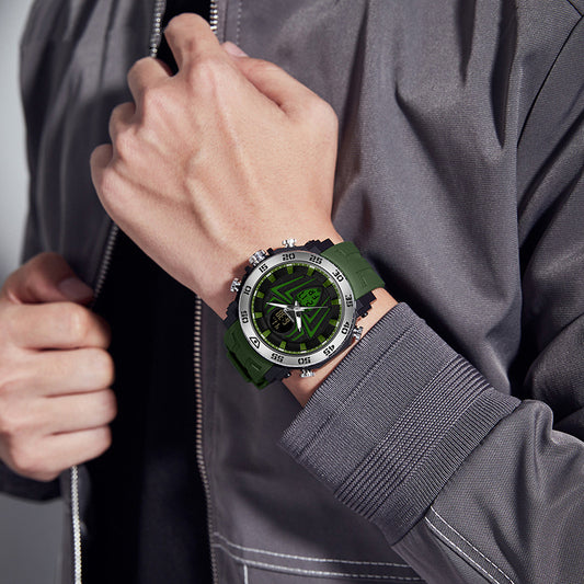 Reloj multifuncional impermeable y luminoso para exteriores con diseño de araña para hombre