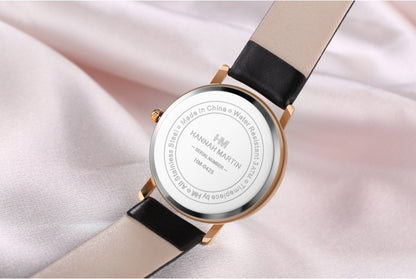 Hannah Martin Hannah Martin 2138 Reloj de cuarzo para mujer Reloj sencillo con segundos pequeños para mujer Correa de nailon