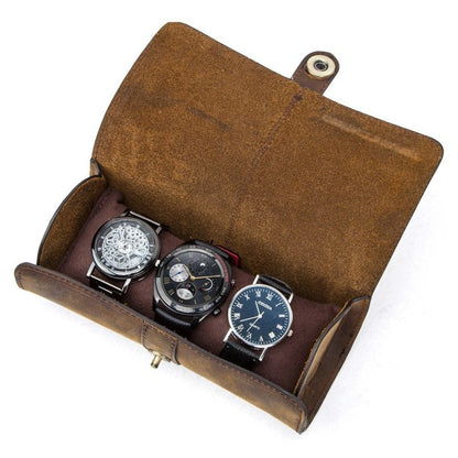 Watch buckle leather storage box