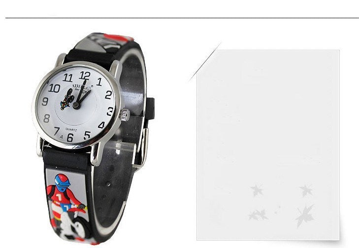 Reloj de silicona con dibujos animados para niños.