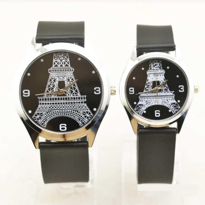 Reloj de pareja de moda Paris Tower