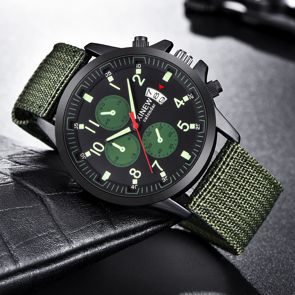 Relojes de marca para hombre, reloj deportivo militar con correa de nailon a la moda