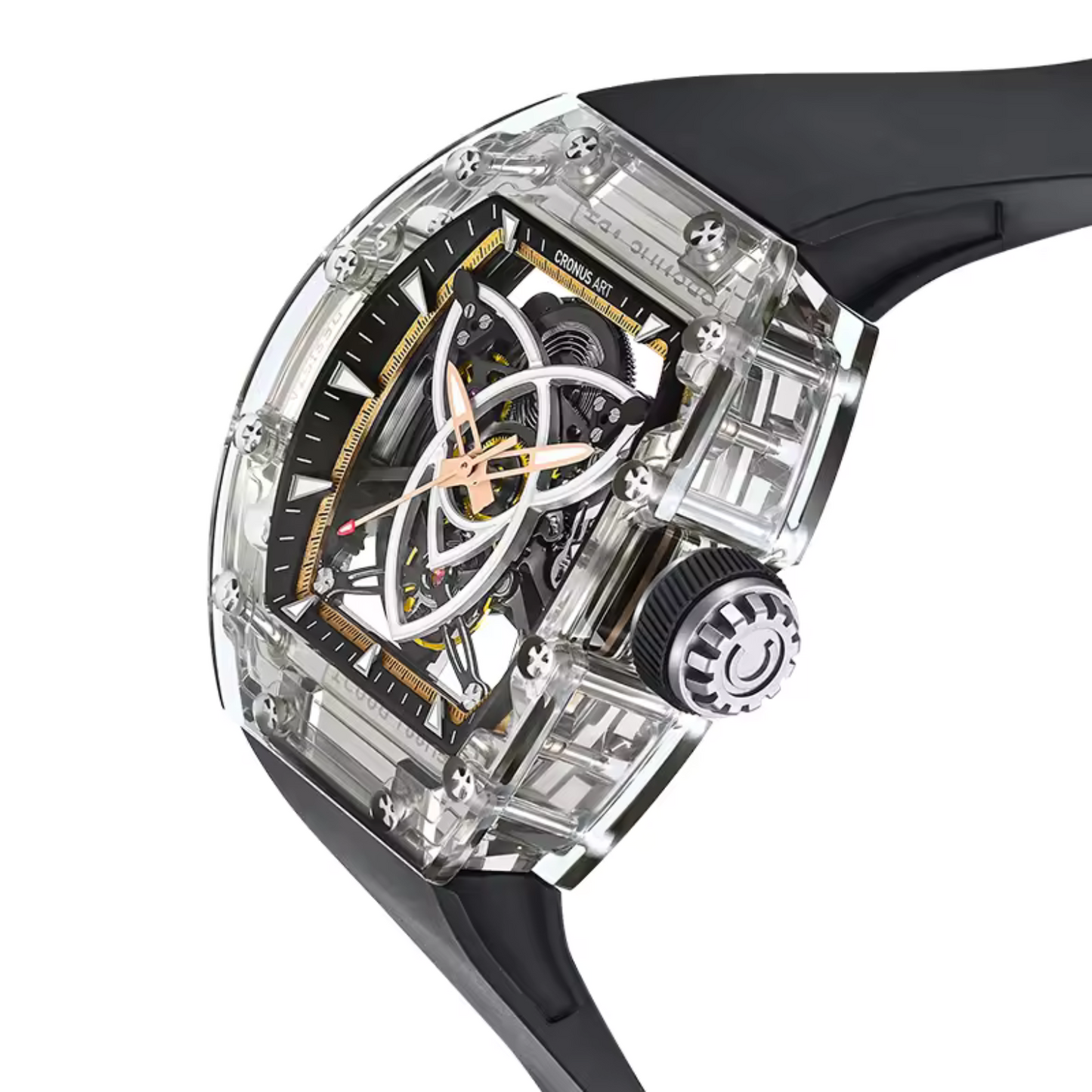 CRONUSART Obsidian Black Luxury Automatic Mechanical Watch