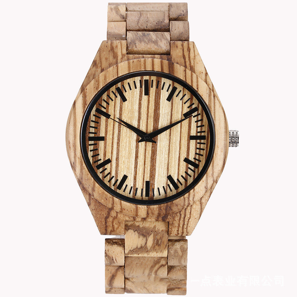 Reloj de cuarzo de madera de estilo nuevo y moderno para hombre