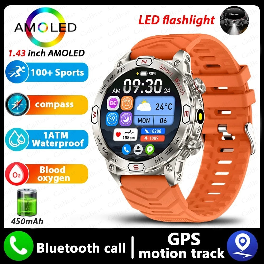 Reloj inteligente con pantalla HD AMLOED, llamadas por Bluetooth y reloj deportivo