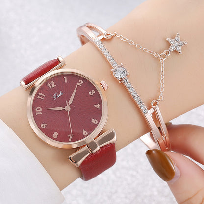 Reloj para mujer, nuevo conjunto de relojes, moda, producto de drenaje literal, conjunto de pulsera, reloj