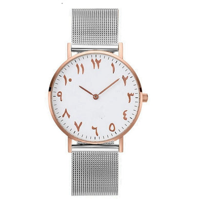 Relojes de cuarzo de alta gama para hombres y mujeres con correa de acero inoxidable