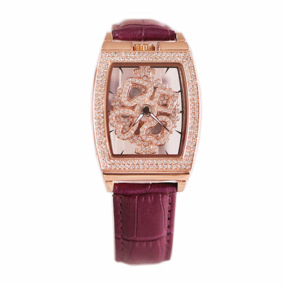 Ladies Fashion Waterproof Flower Diamond Watch