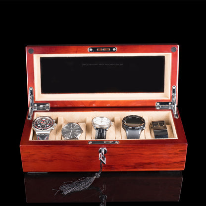 Rosewood Solid Wood Skylight Watch Box Mechanical Watch Storage Box