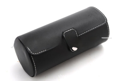 3-position Cylinder Watch Box Round Jewelry Storage Box Leather Watch Box Sub-watch Packaging Box