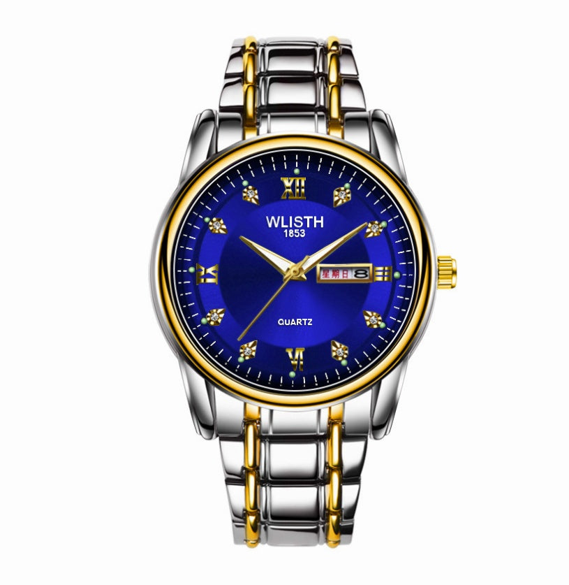 Reloj de pulsera de acero Reloj de cuarzo Reloj de hombre transfronterizo Resistente al agua