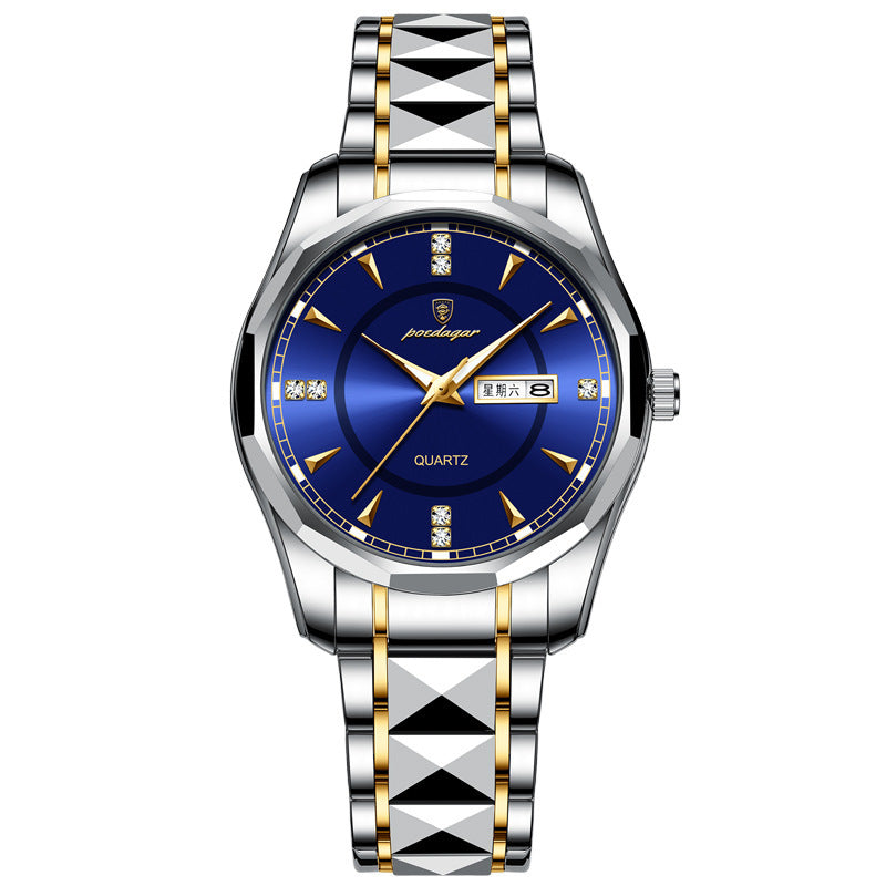 Nuevo reloj de moda para hombre, resistente al agua, de acero de tungsteno de alta calidad