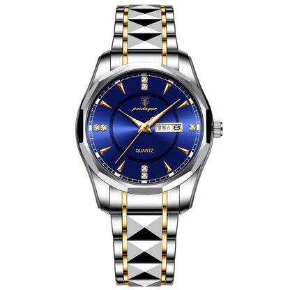 Nuevo reloj de moda para hombre, resistente al agua, de acero de tungsteno de alta calidad