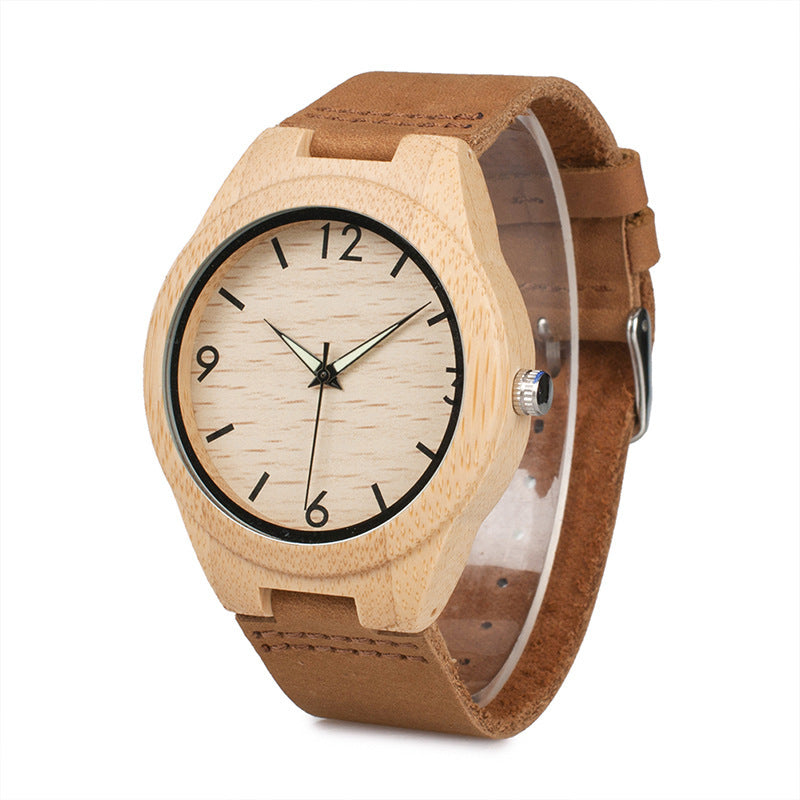 Reloj de madera para parejas de bambú