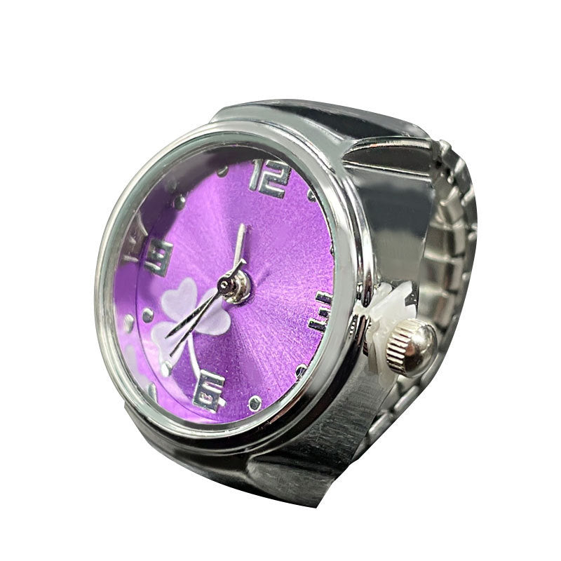 Reloj de aleación con anillo de concha para hombre y mujer, sencillo y a la moda, combinable con todo