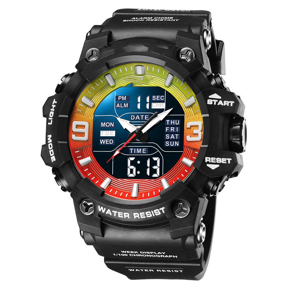 Reloj electrónico multifuncional deportivo impermeable para hombre